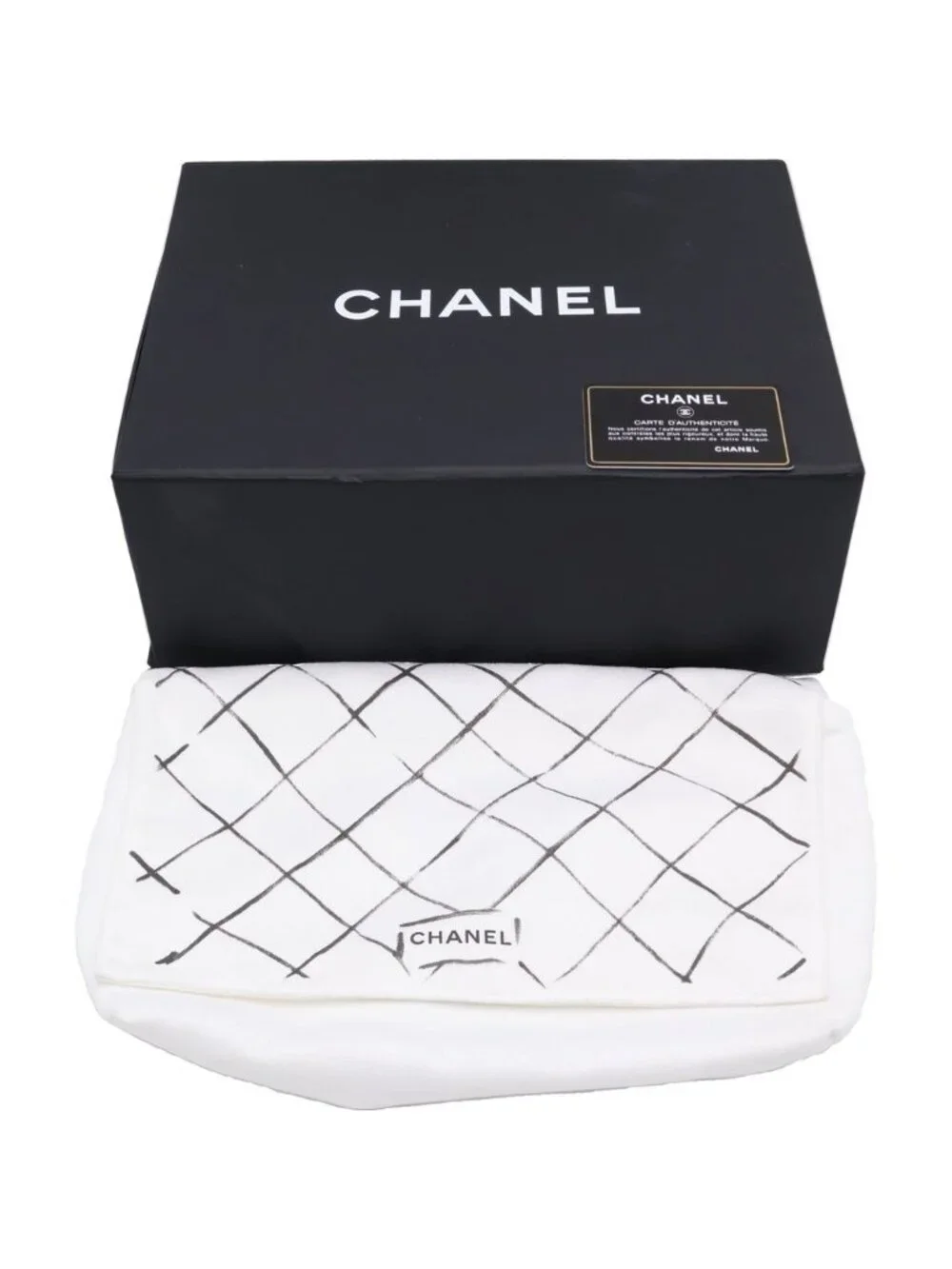 Chanel Quilted 25 Double Flap Chain Shoulder Bag Black Caviar Leather Silver